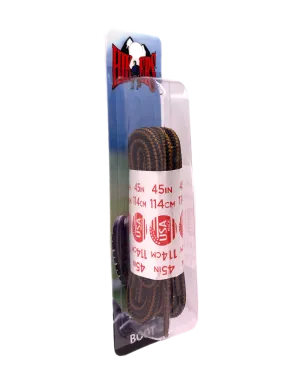 10 Seconds ® Athletic Hiker Laces | Black/Chestnut - Blister Pack