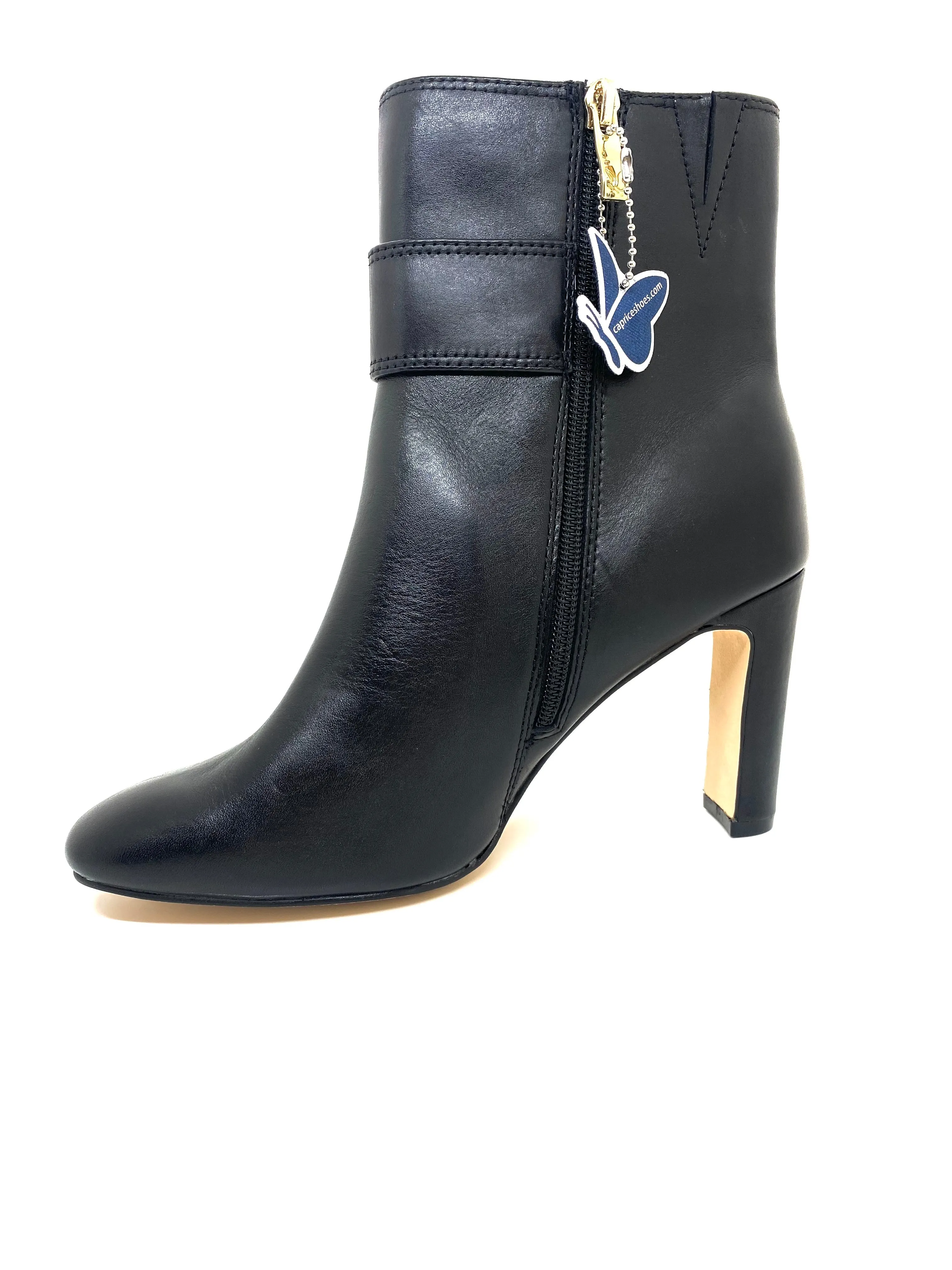 Caprice Ladies Chisel Toe Heeled Ankle Boot