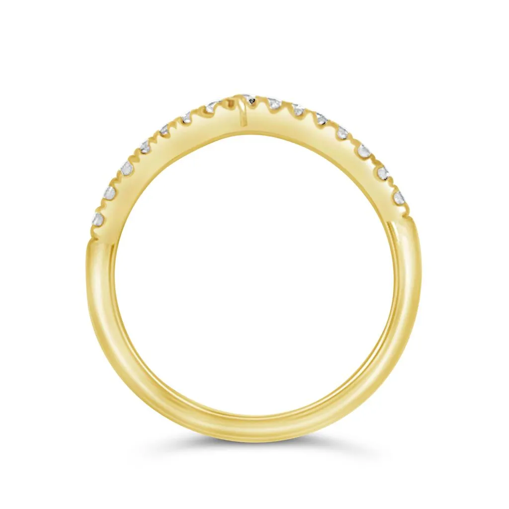 Clara by Martin Binder Diamond Contour V Stacking Ring (0.29 ct. tw.)