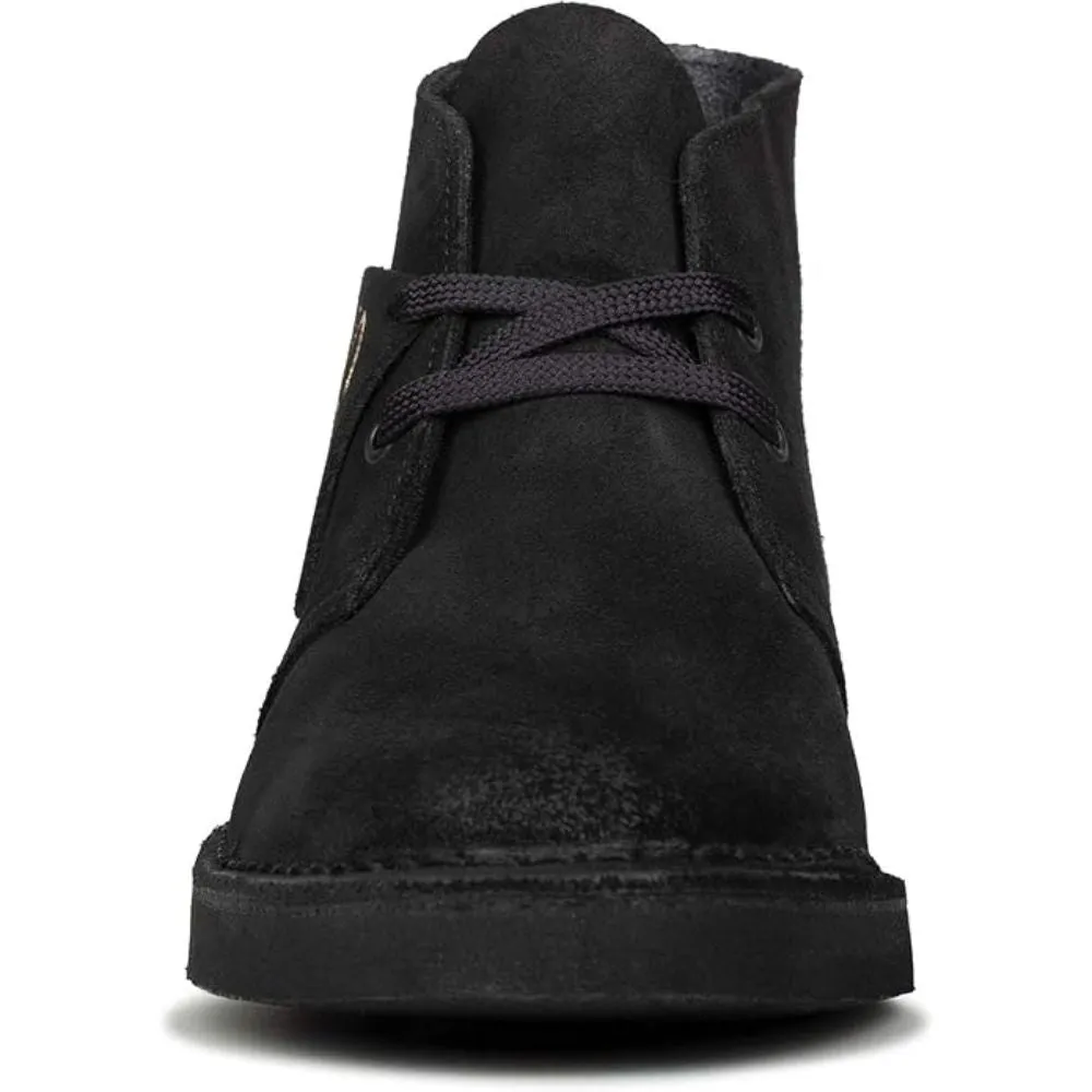 Clarks Women's Dessert Black Suede Ankle Boots