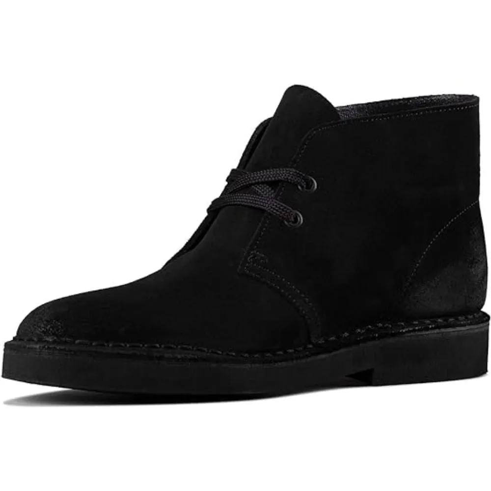 Clarks Women's Dessert Black Suede Ankle Boots