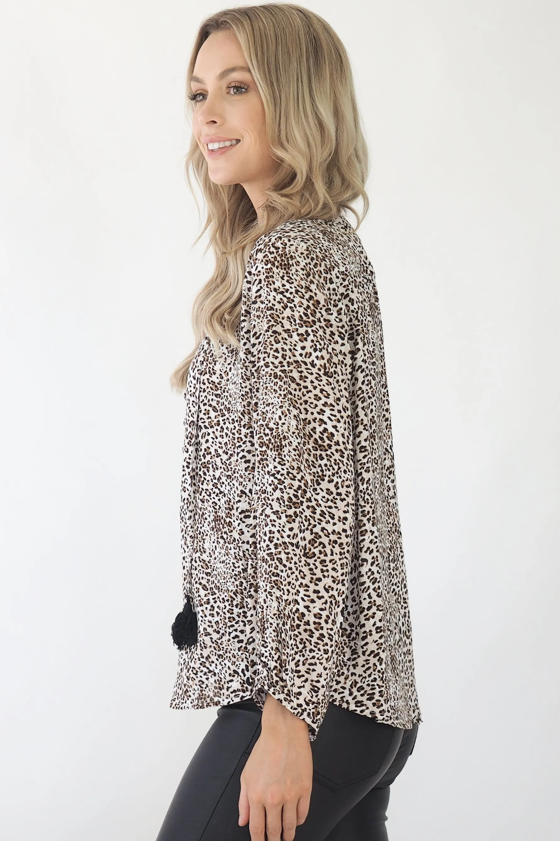 Clementine Snow leopard Top