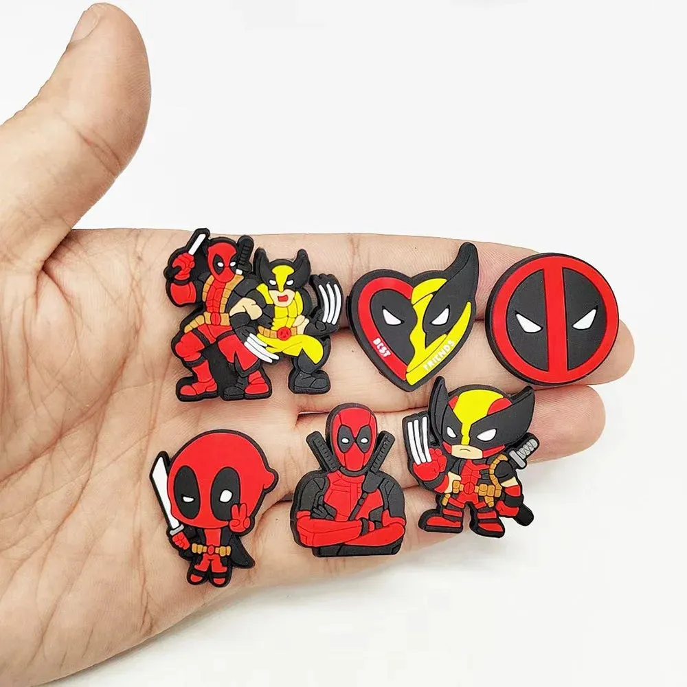 Deadpool Shoes Charms Accessories 9pcs