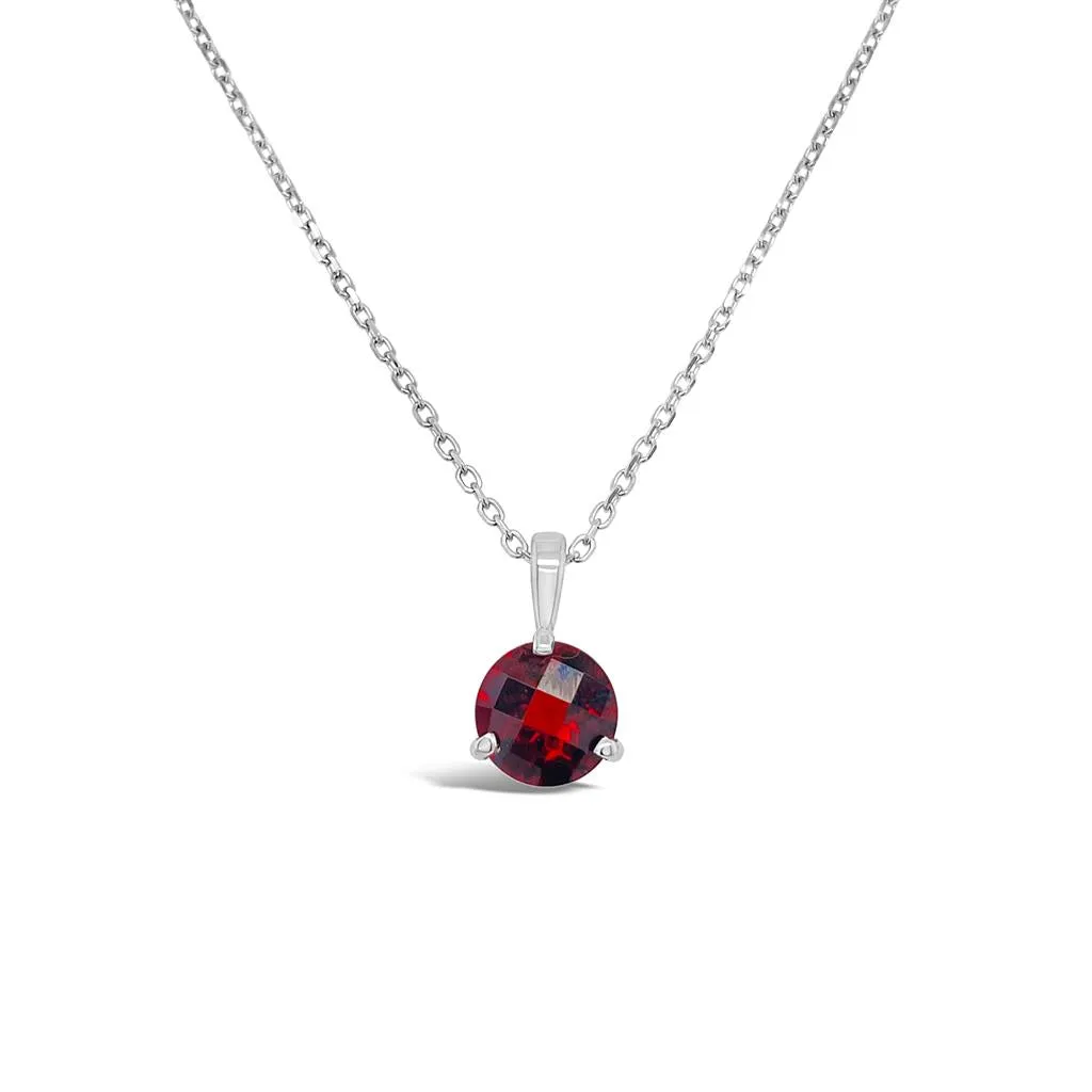 Irisa by Martin Binder Garnet Solitaire Necklace