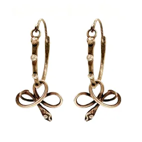 SERPENT RIVETED Midi Hoops - Bronze