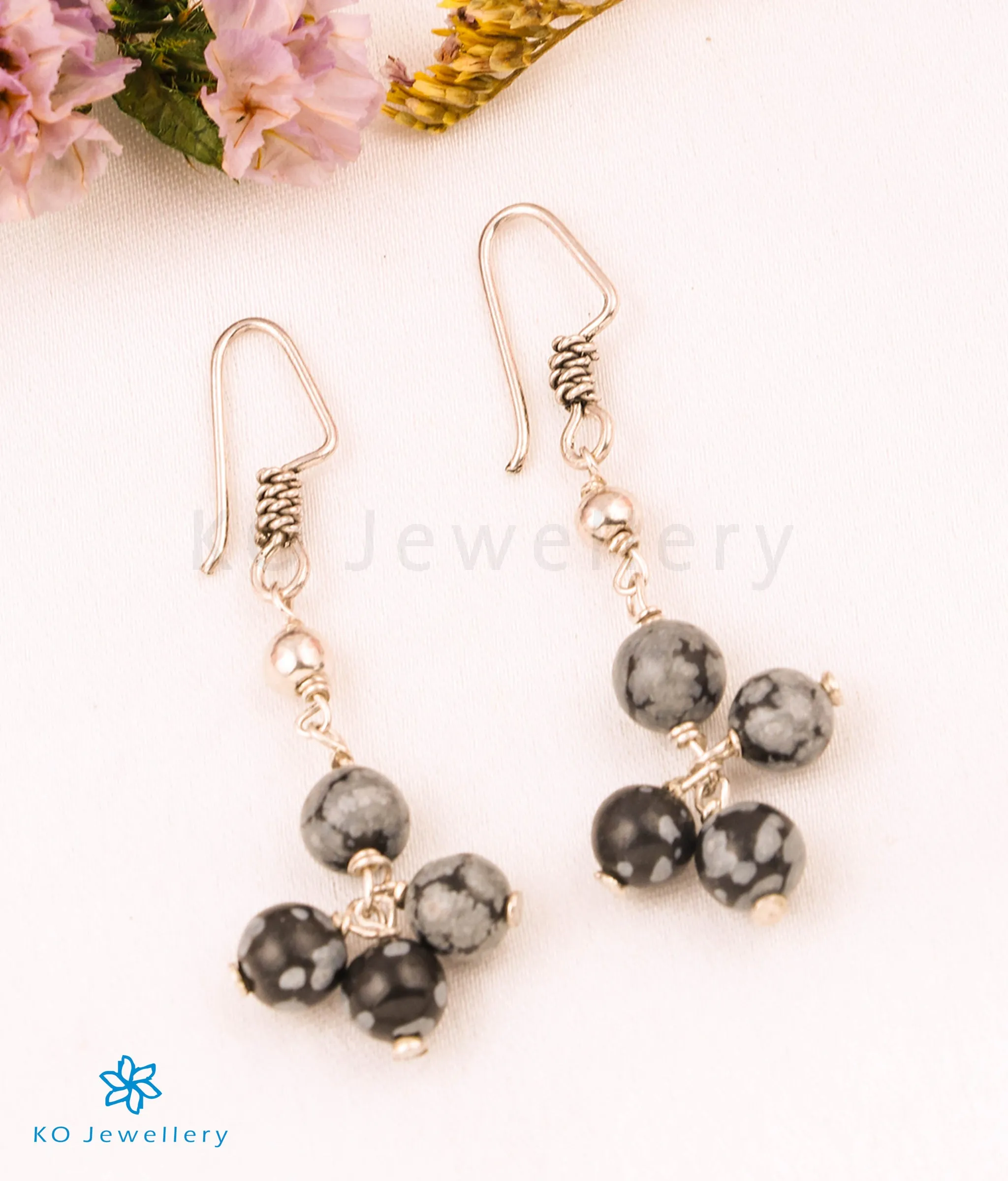 The Snow Flake Silver Gemstone Earring