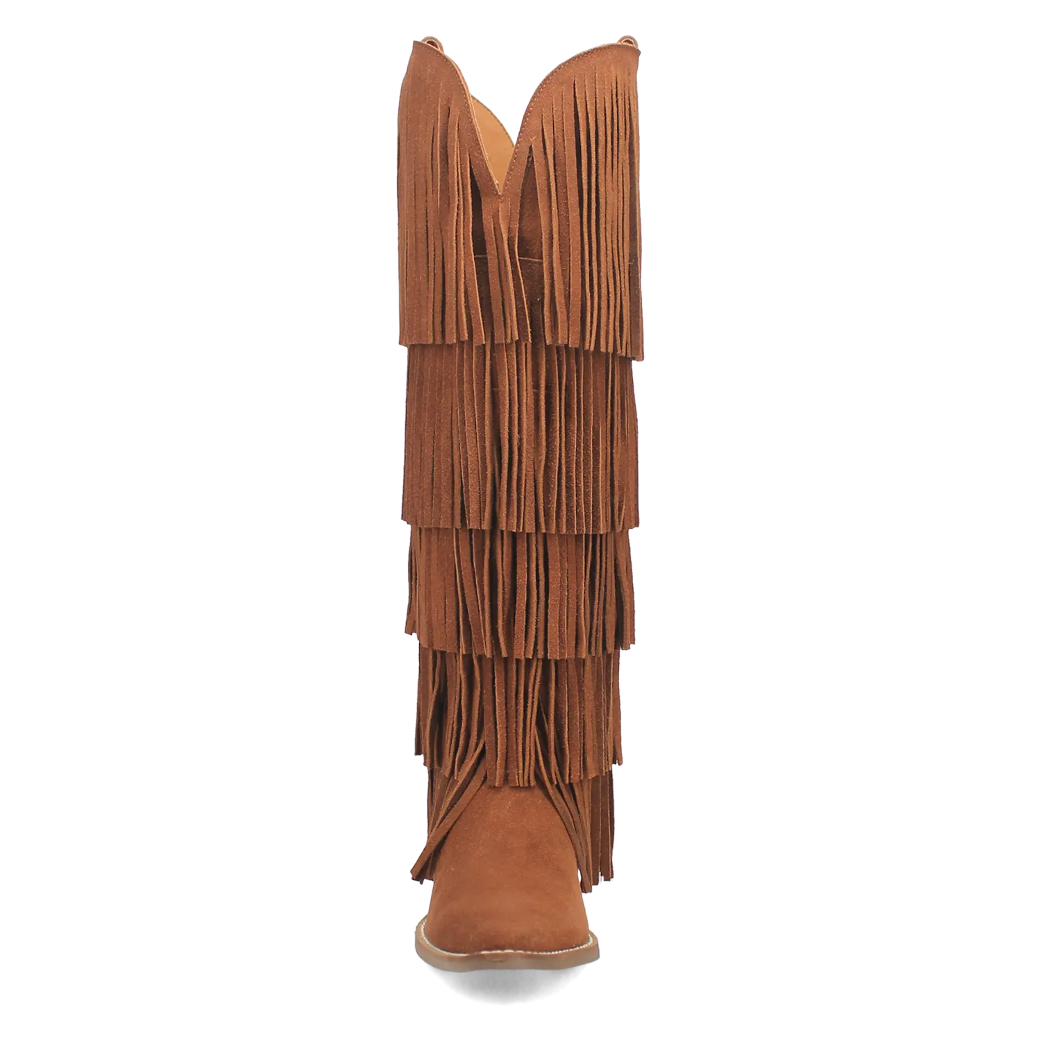 Wild Child Brown Suede Leather Fringe Boots (DS) - BACKORDER NOVEMBER 2024