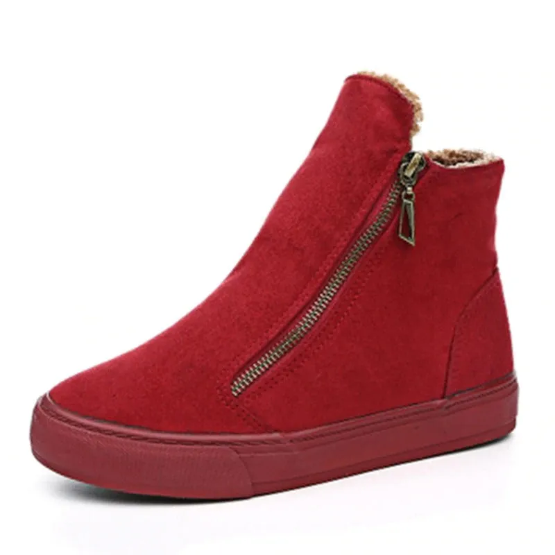 Winter Snow Flat Boots for women